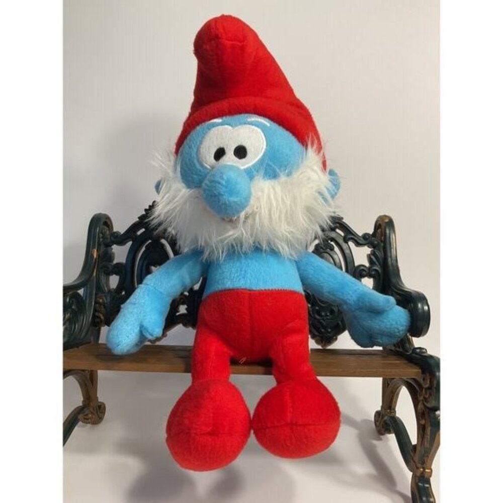 2013 Peyo The Smurfs Pappa Smurf Stuffed Plush Toy 12"